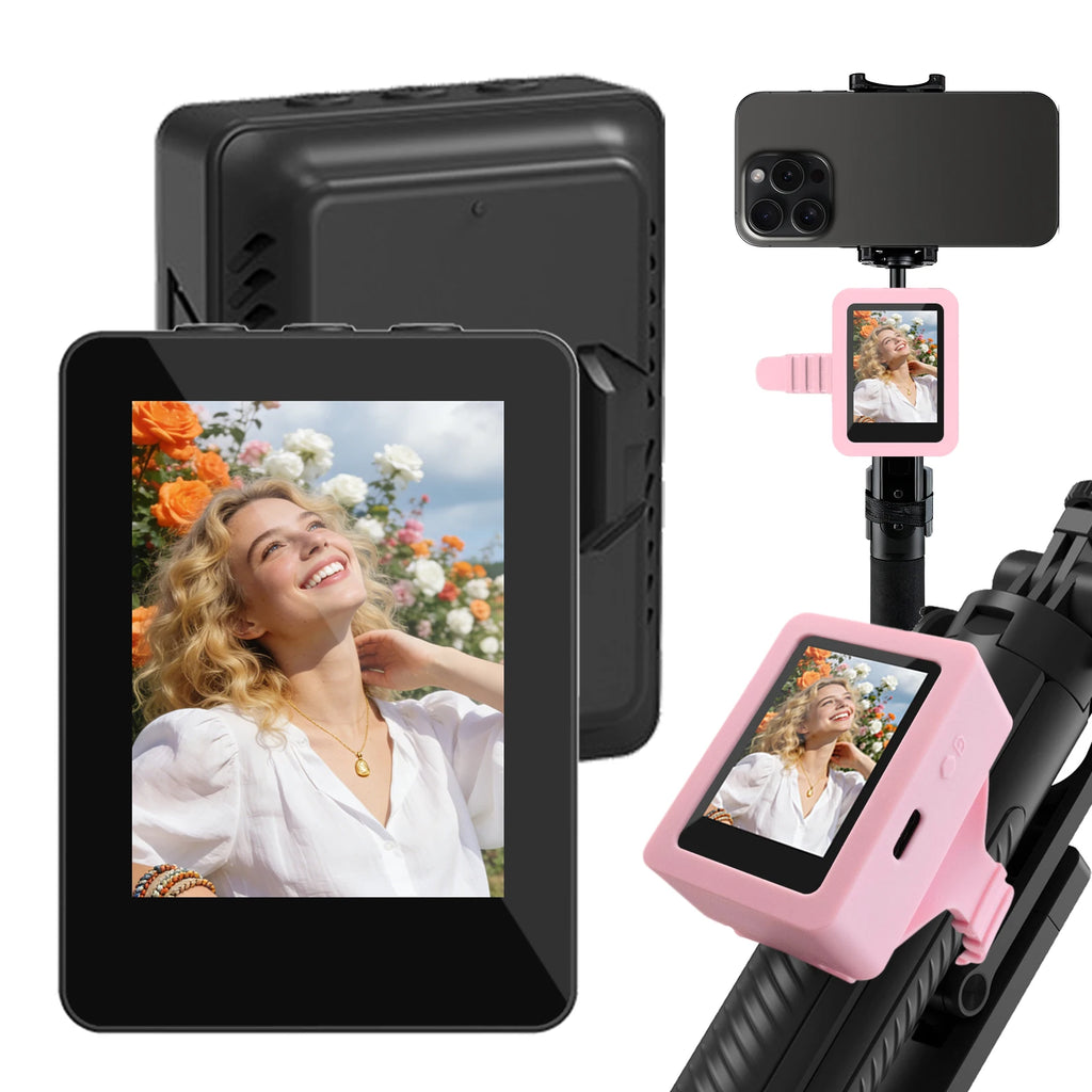 Mobile phone rear self-timer display mini self-timer monitor screen mobile phone screen caster control remote photo bluetooth re