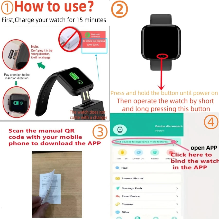 Bluetooth Smart Watch for Men & Women – Fitness Tracker, Music Player, Sleep Monitor